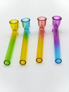 PIPA DE VIDRIO TRICOLOR CON SOPORTE