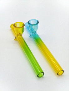 PIPA DE VIDRIO TRICOLOR CON SOPORTE