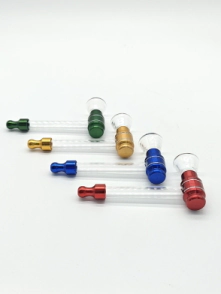 PIPA DE VIDRIO BASE METAL