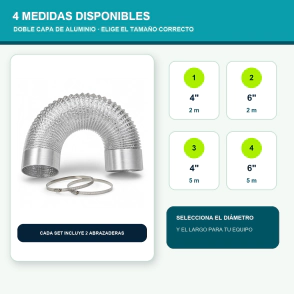 DUCTO ALUMINIO 4" 5M CANNALAB