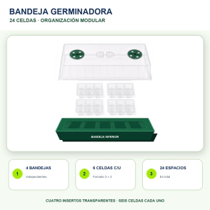 GERMINADORA 24 CELDAS C/TAPA CANNALAB